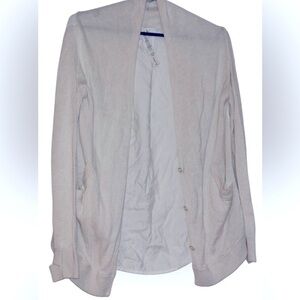 Lululemon beige  cardigan with pockets Sz 4